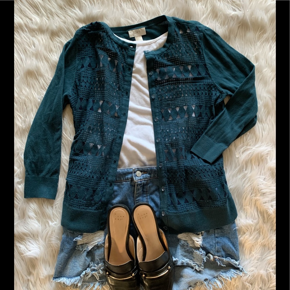 Emerald Green LOFT sweater